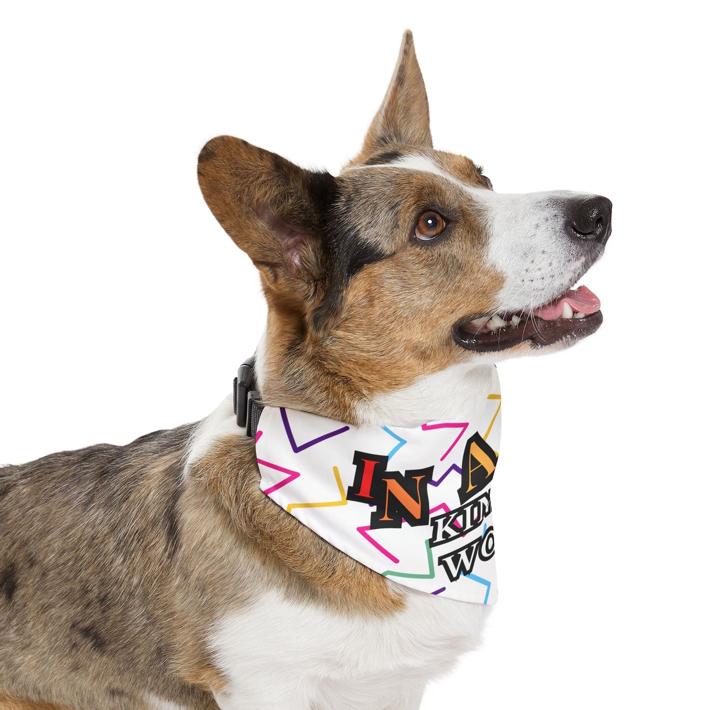 90's kinda world Pet Bandana Collar