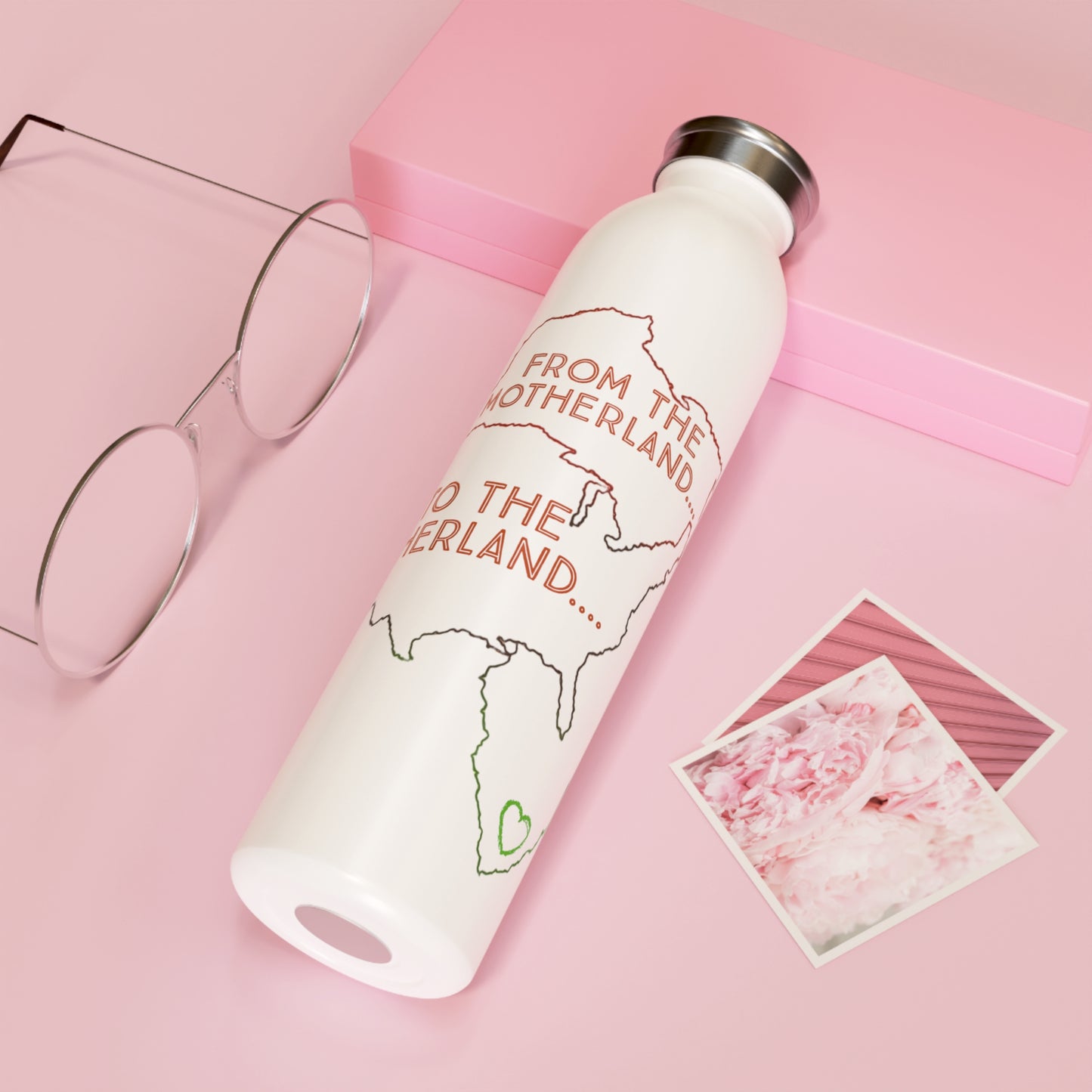 Diasporic Love Collection Slim Water Bottle