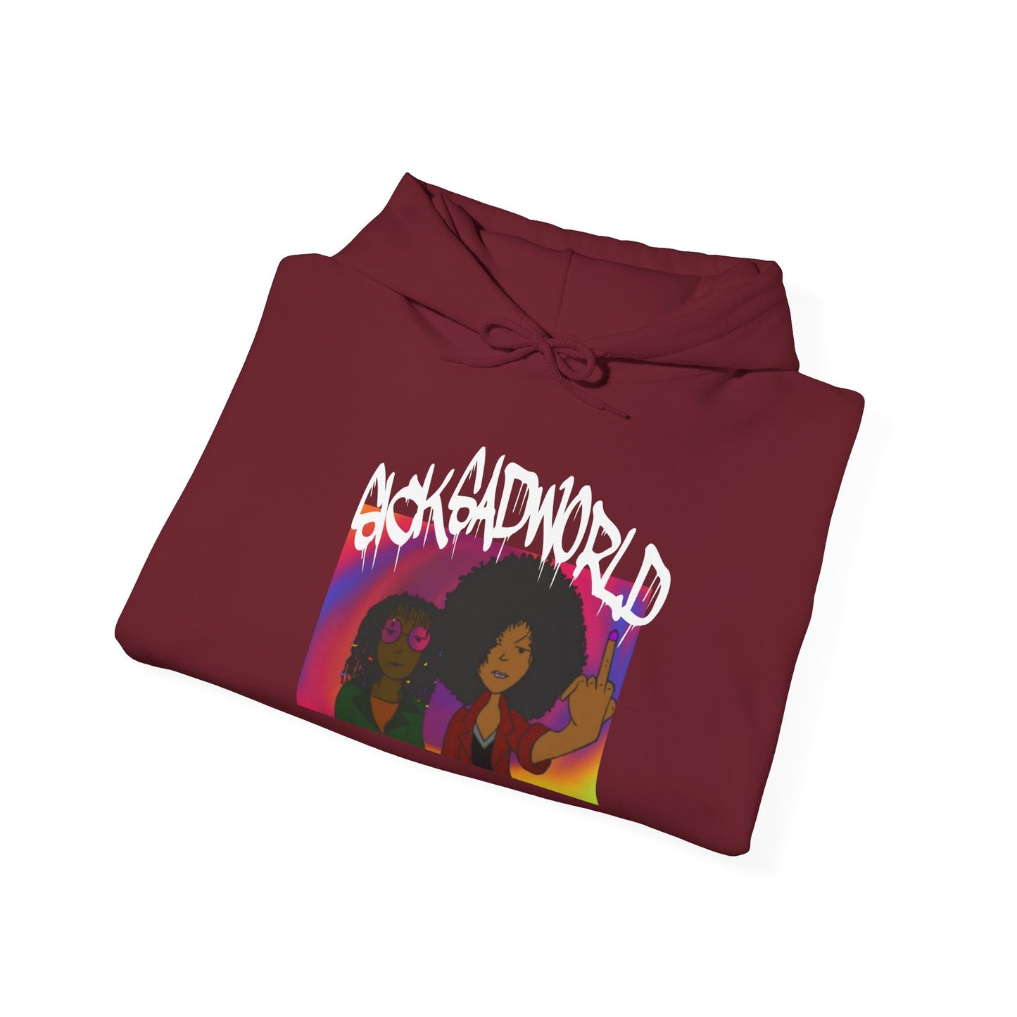 'SICKSADWORLD' Hooded Sweatshirt