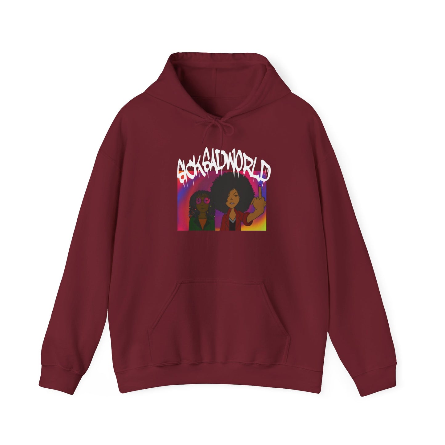 'SICKSADWORLD' Hooded Sweatshirt