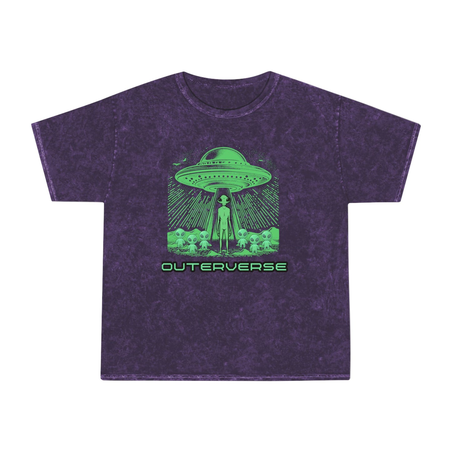 Outerverse Alien Grunge T-Shirt — UFO Spaceship Graphic Tee