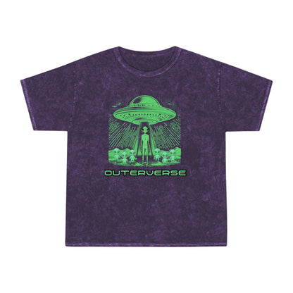 Outerverse Alien Grunge T-Shirt — UFO Spaceship Graphic Tee