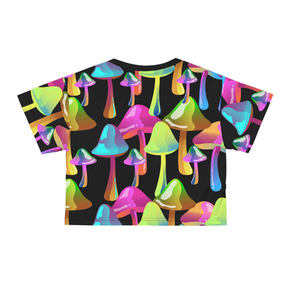 'Electric Bloom' Cropped Tee