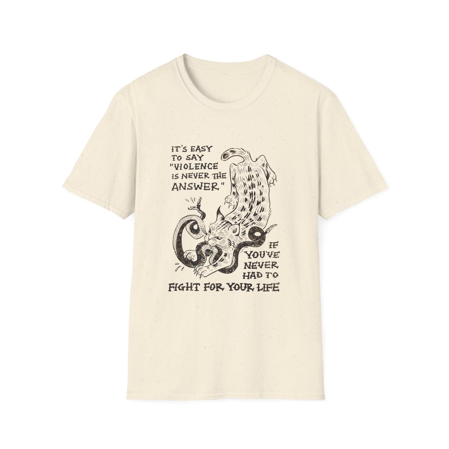 Violence is never the answer? Retro inspired  T Shirt