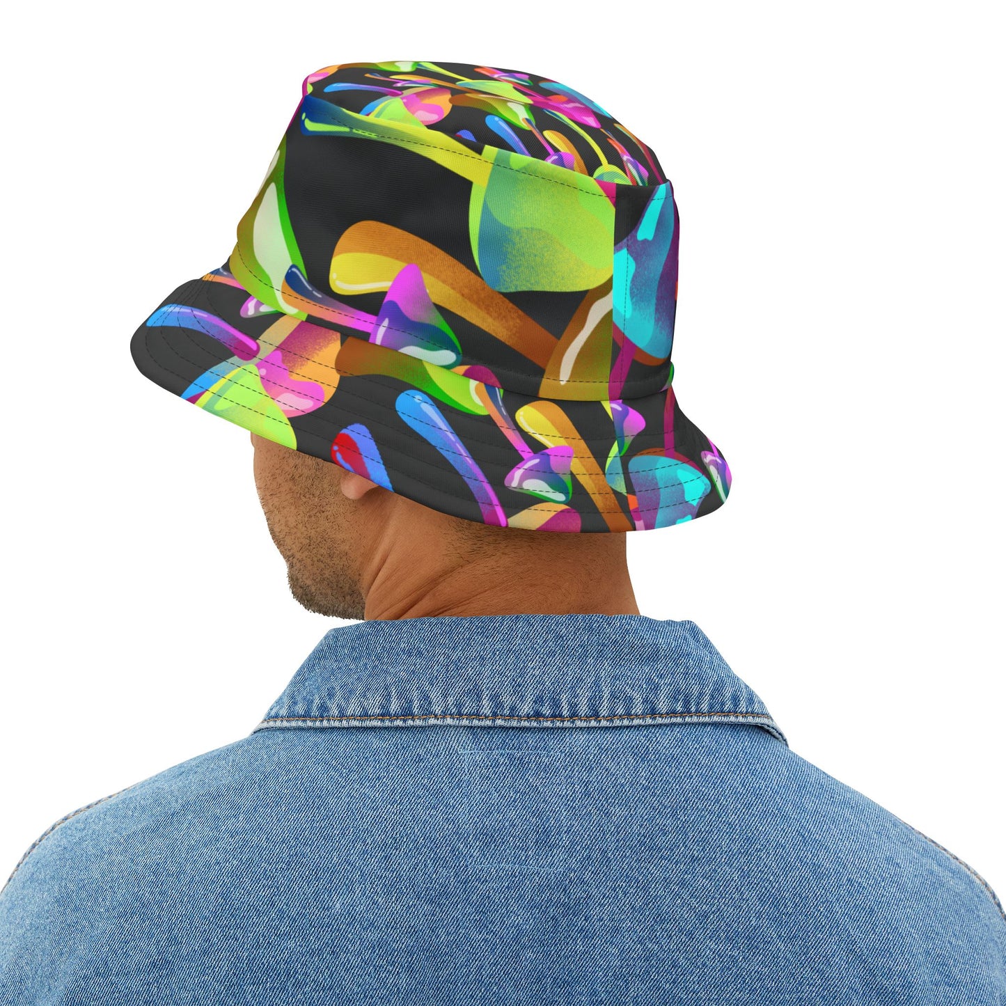 'Electric Bloom' Bucket Hat