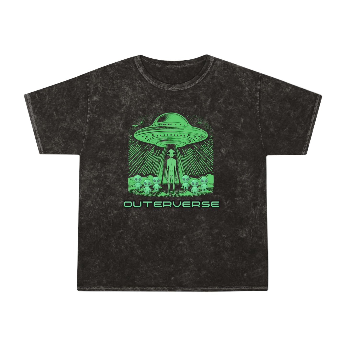 Outerverse Alien Grunge T-Shirt — UFO Spaceship Graphic Tee
