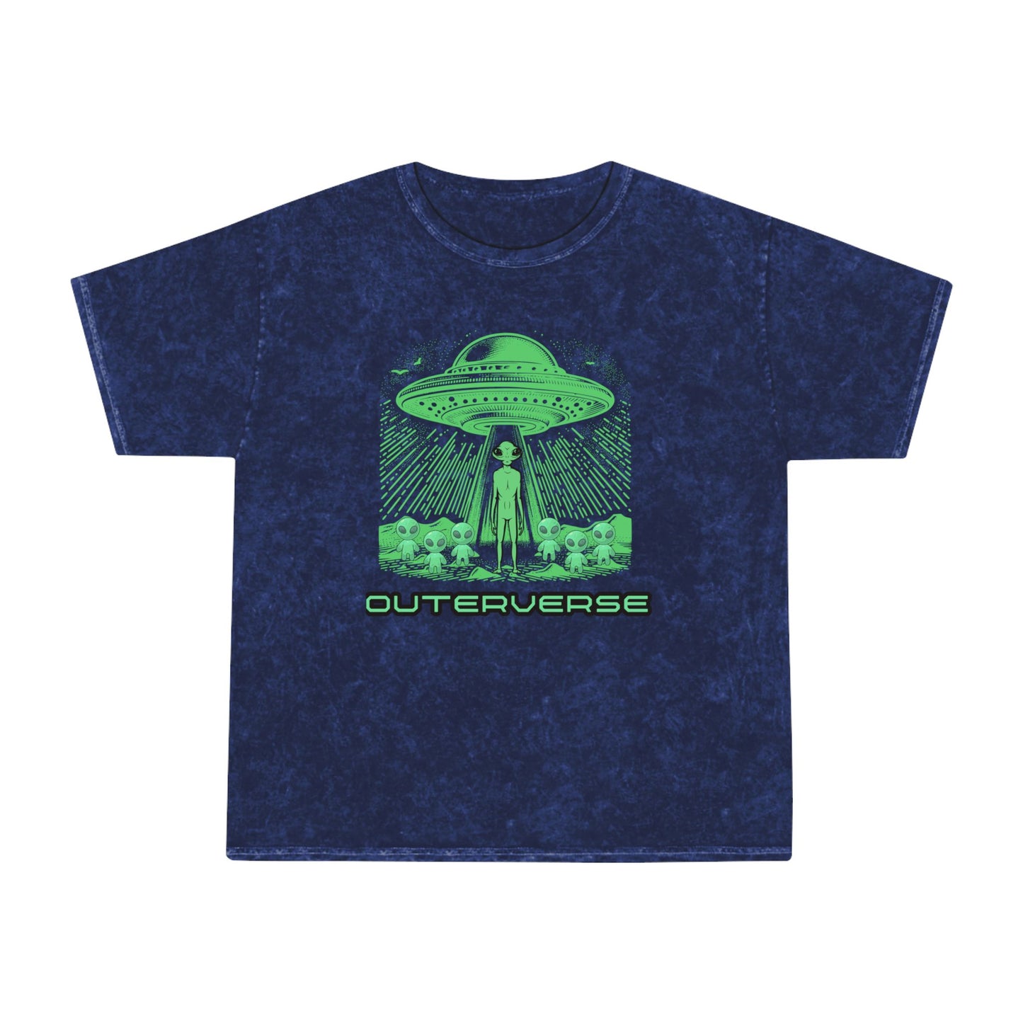 Outerverse Alien Grunge T-Shirt — UFO Spaceship Graphic Tee