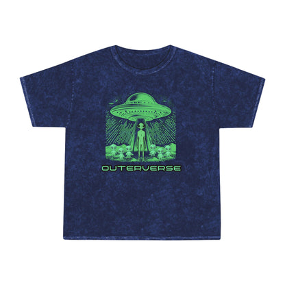 Outerverse Alien Grunge T-Shirt — UFO Spaceship Graphic Tee