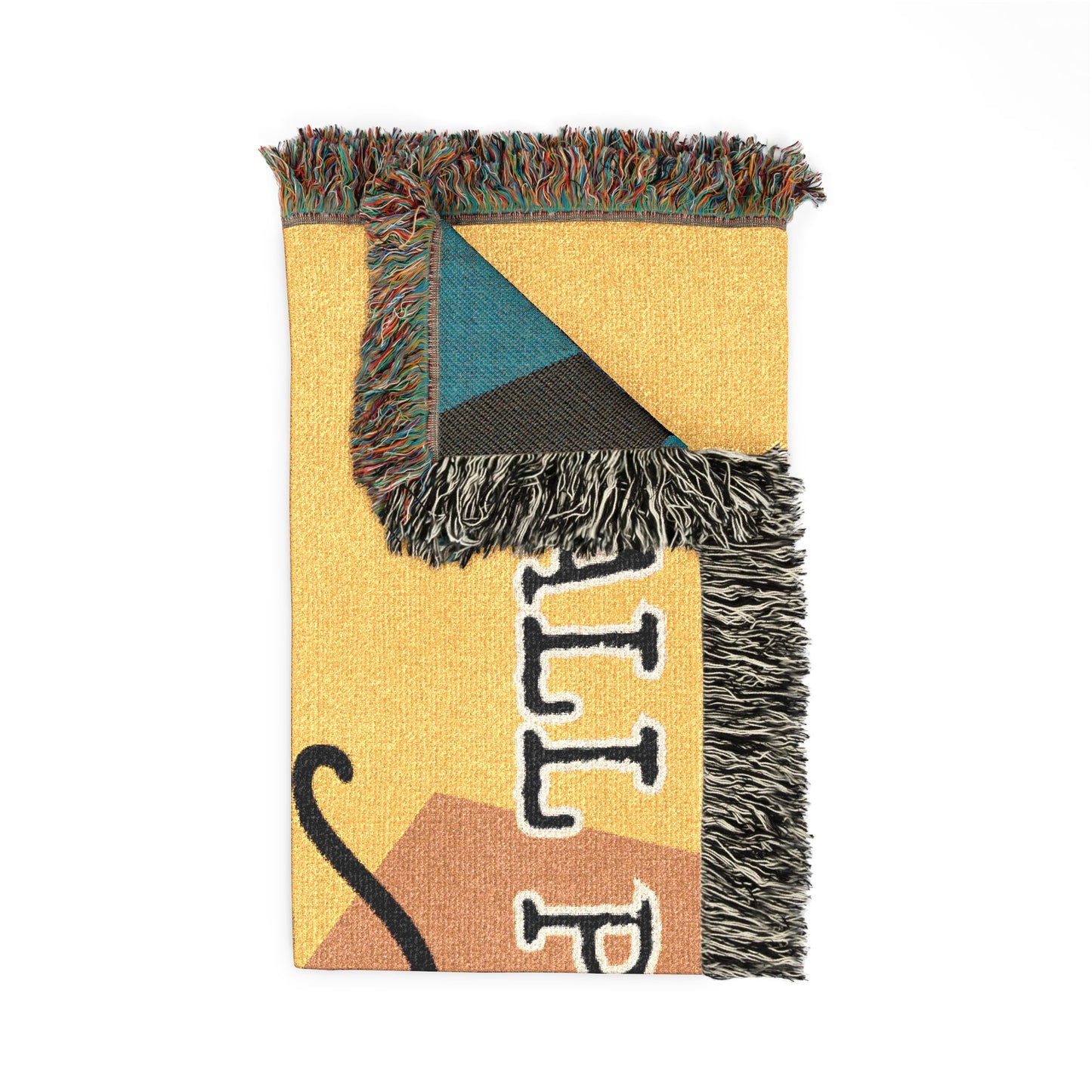 All Power to All People Black Panther Woven Blanket — Bold Colored Statement Throw
