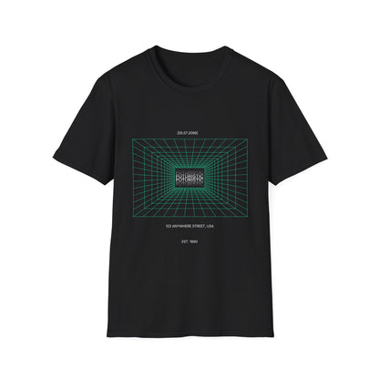 Futuristic Y2K Abstract Graphic T-Shirt — Retro Cyber Aesthetic
