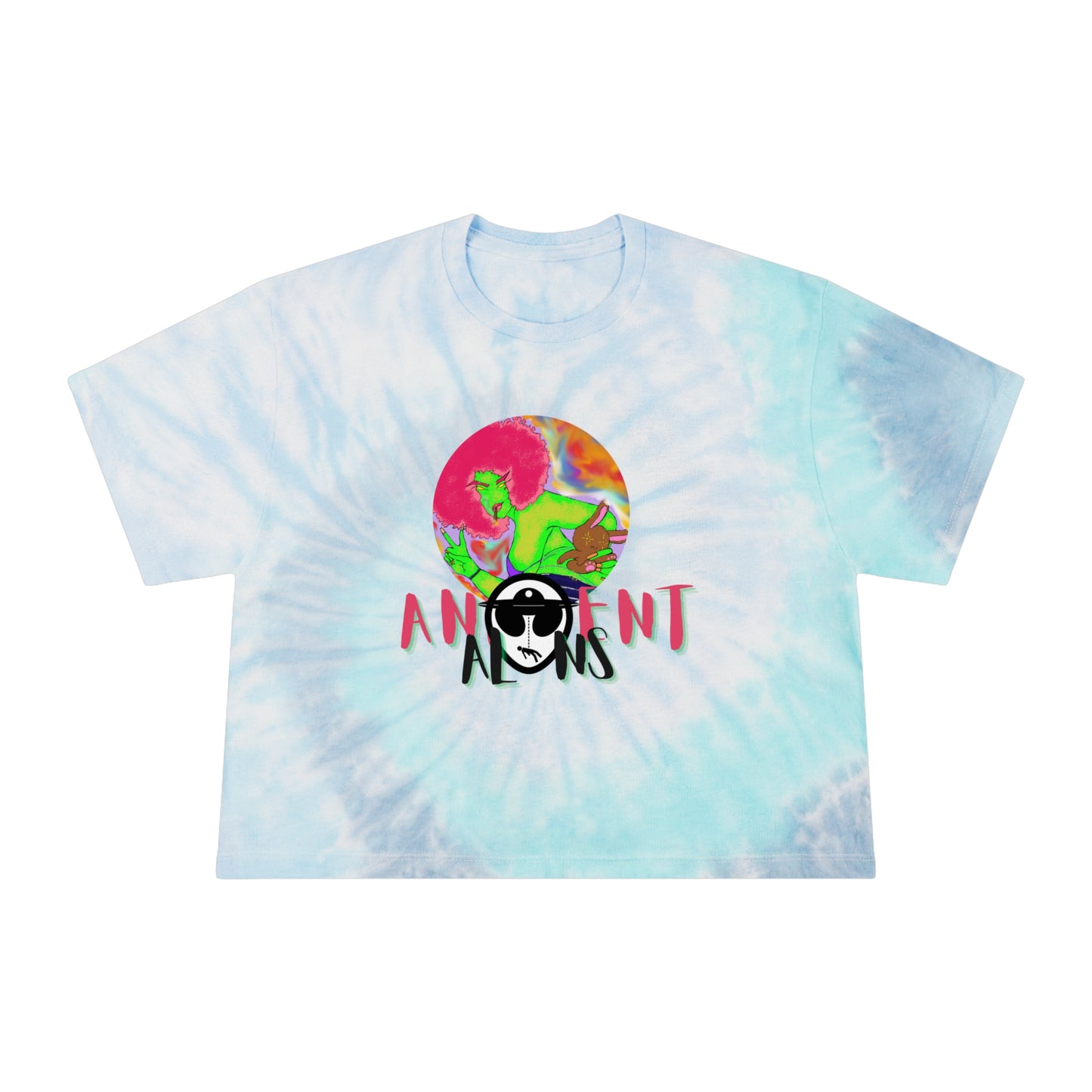 'OUTERVERSE' Women's Tie-Dye Crop Tee