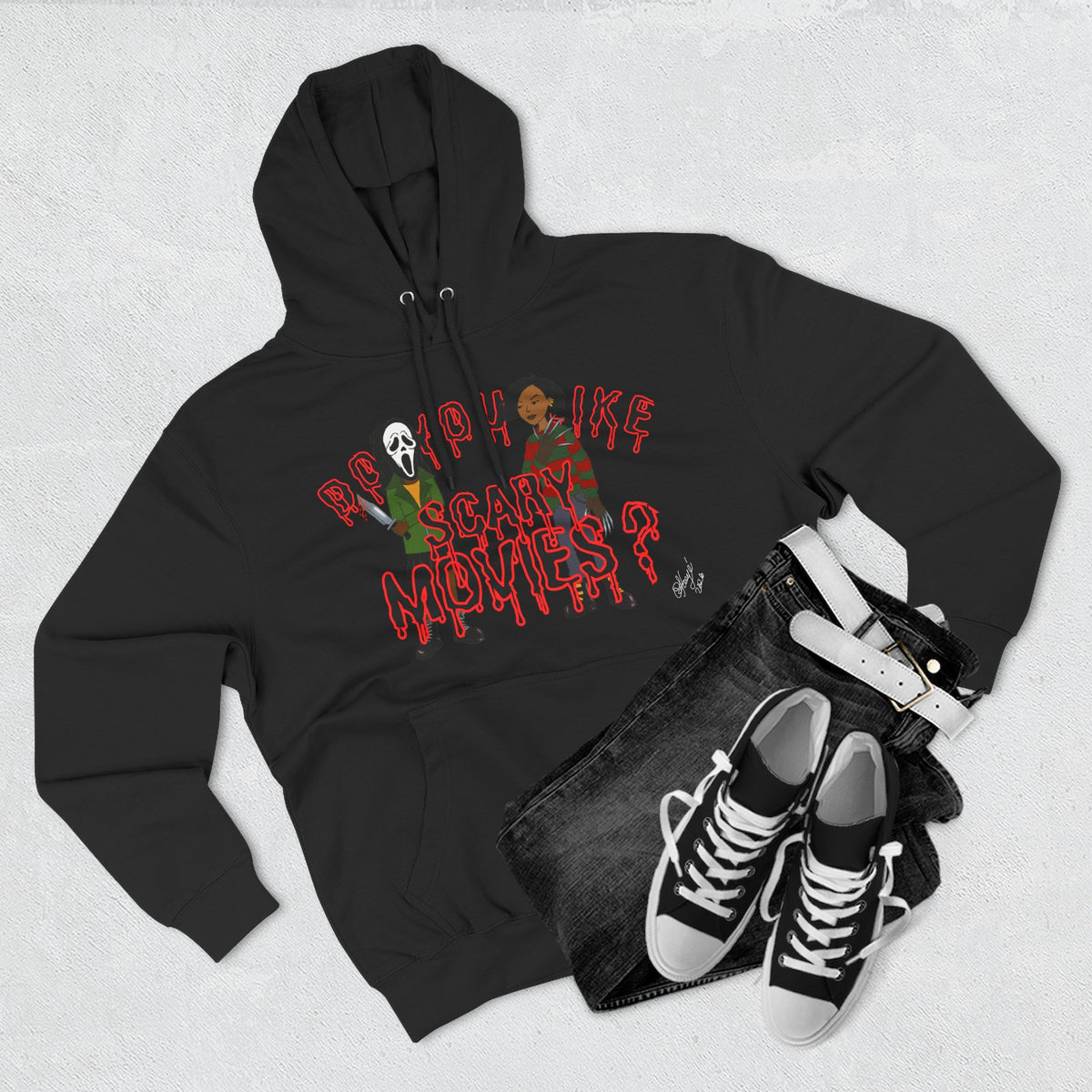 Daria Inspired Horror Movie Icons Hoodie | Okoye’s Artistry