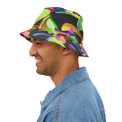 'Electric Bloom' Bucket Hat