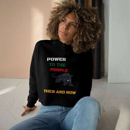 Power to The People Crop Hoodie