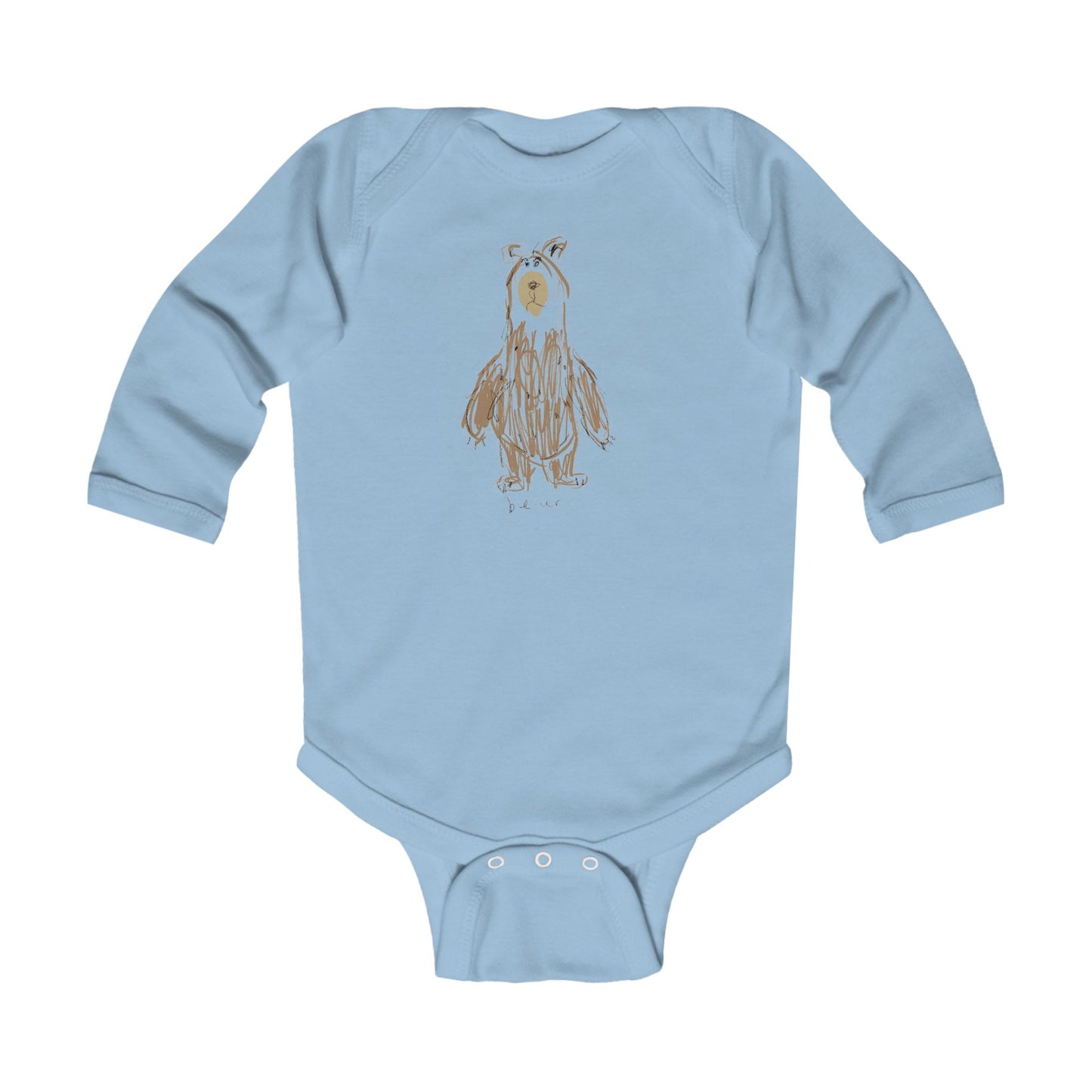 'Untitled Bear' Long Sleeve Bodysuit