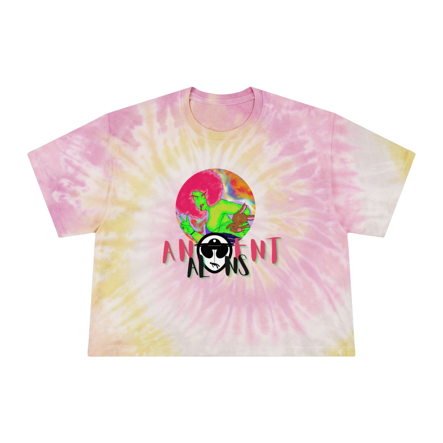 'OUTERVERSE' Women's Tie-Dye Crop Tee