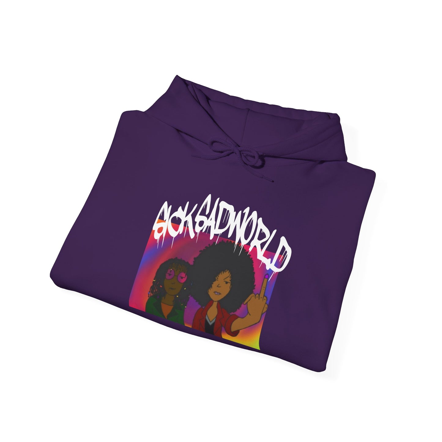 'SICKSADWORLD' Hooded Sweatshirt