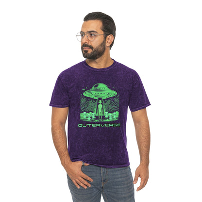 Outerverse Alien Grunge T-Shirt — UFO Spaceship Graphic Tee