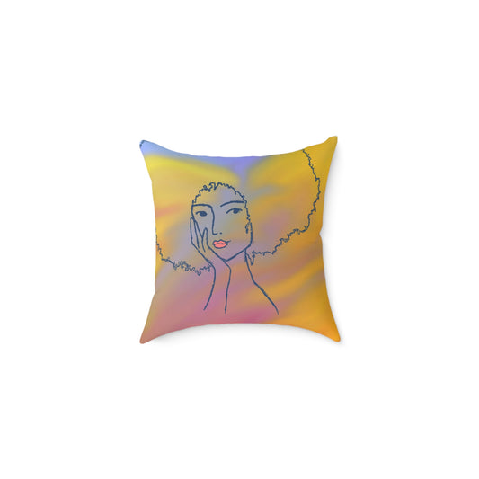 'Love Spell' Spun Polyester Pillow 16x16