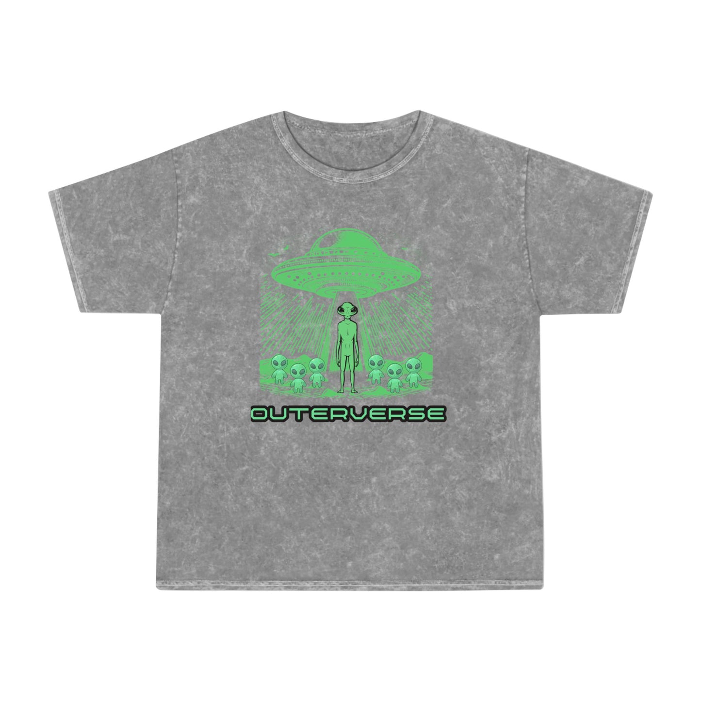Outerverse Alien Grunge T-Shirt — UFO Spaceship Graphic Tee