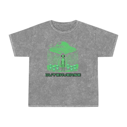 Outerverse Alien Grunge T-Shirt — UFO Spaceship Graphic Tee