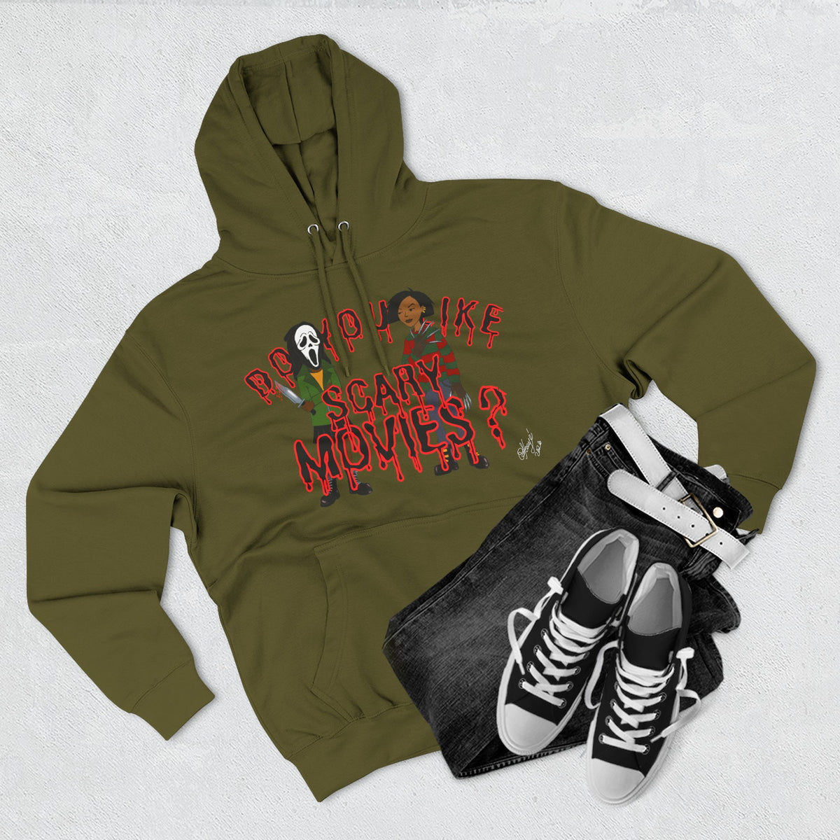 Daria Inspired Horror Movie Icons Hoodie | Okoye’s Artistry