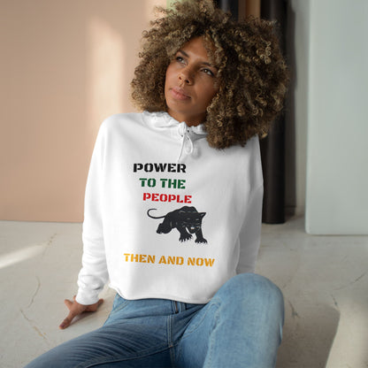 Power to The People Crop Hoodie