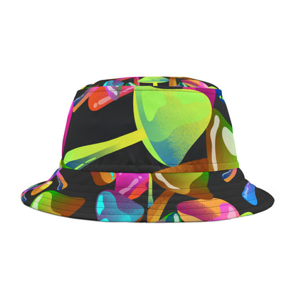 'Electric Bloom' Bucket Hat