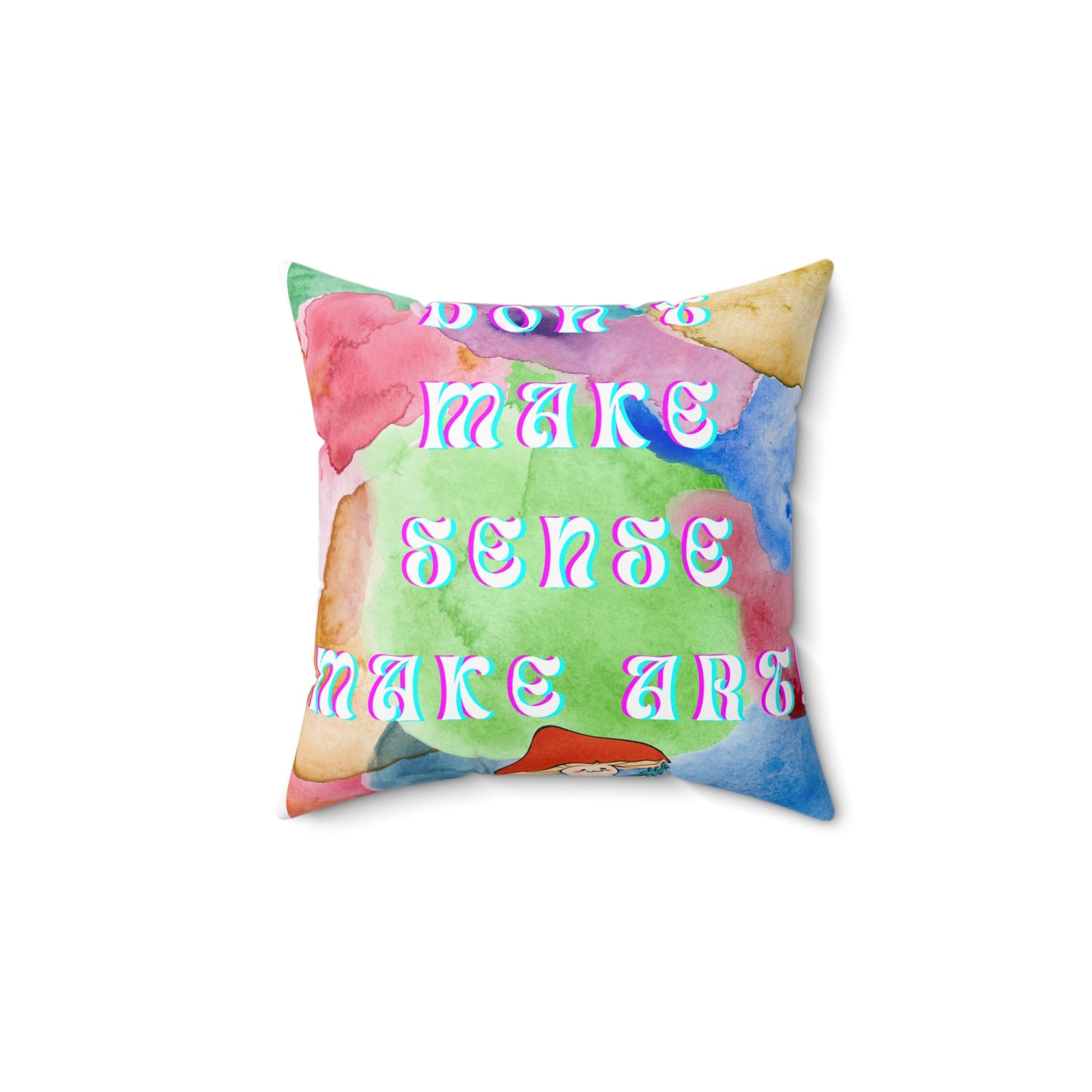 'Watercolor Dreams' Square Pillow