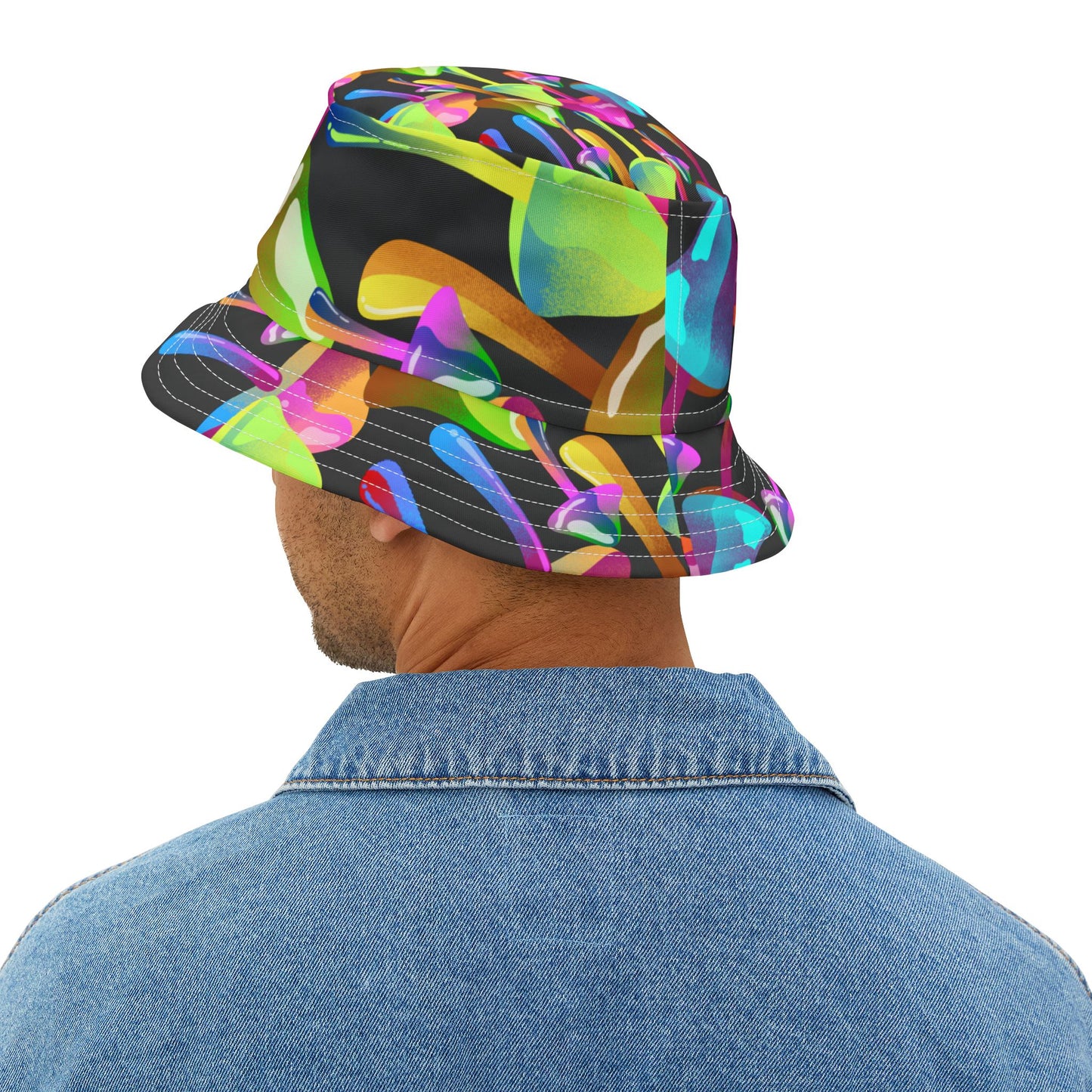 'Electric Bloom' Bucket Hat