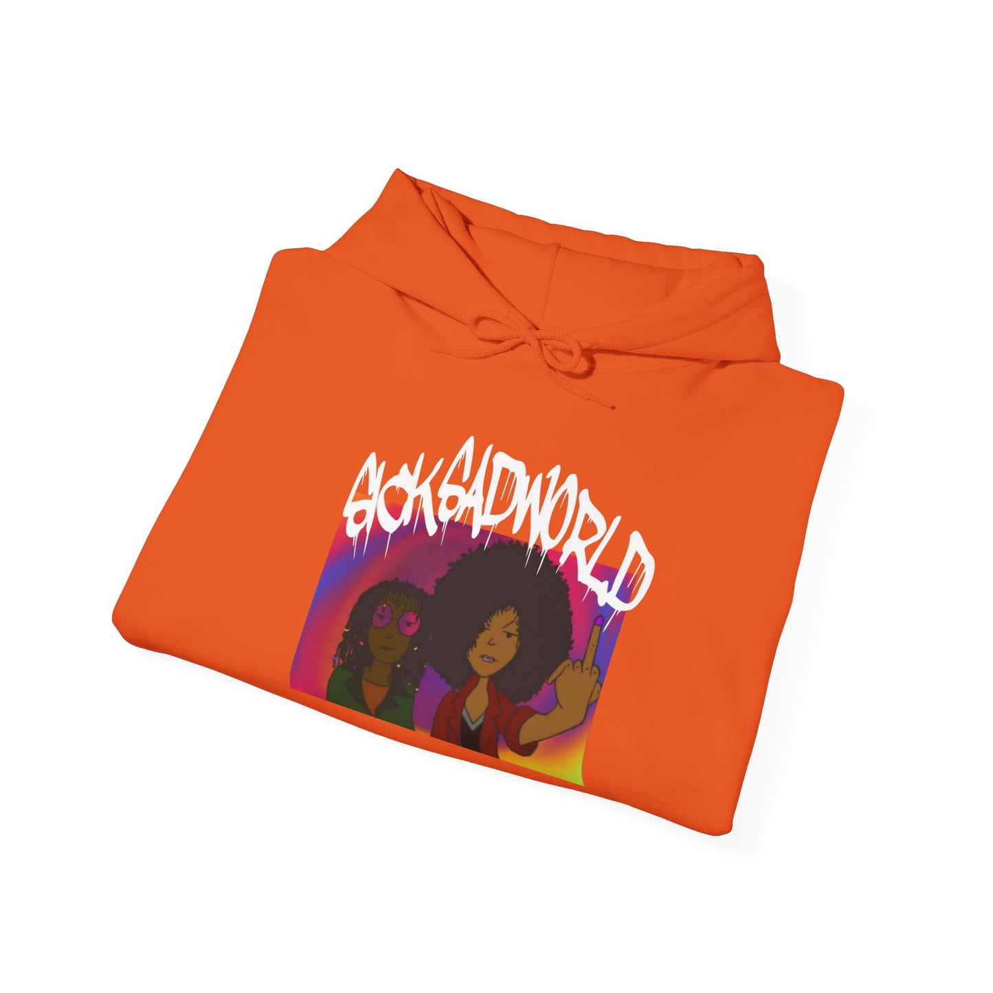 'SICKSADWORLD' Hooded Sweatshirt