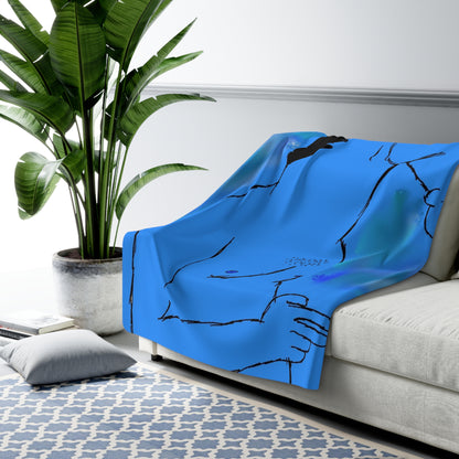 60x80 Caballo Azul Sherpa Lined Blanket