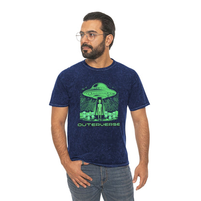 Outerverse Alien Grunge T-Shirt — UFO Spaceship Graphic Tee