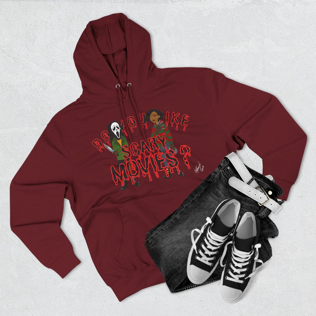 Daria Inspired Horror Movie Icons Hoodie | Okoye’s Artistry
