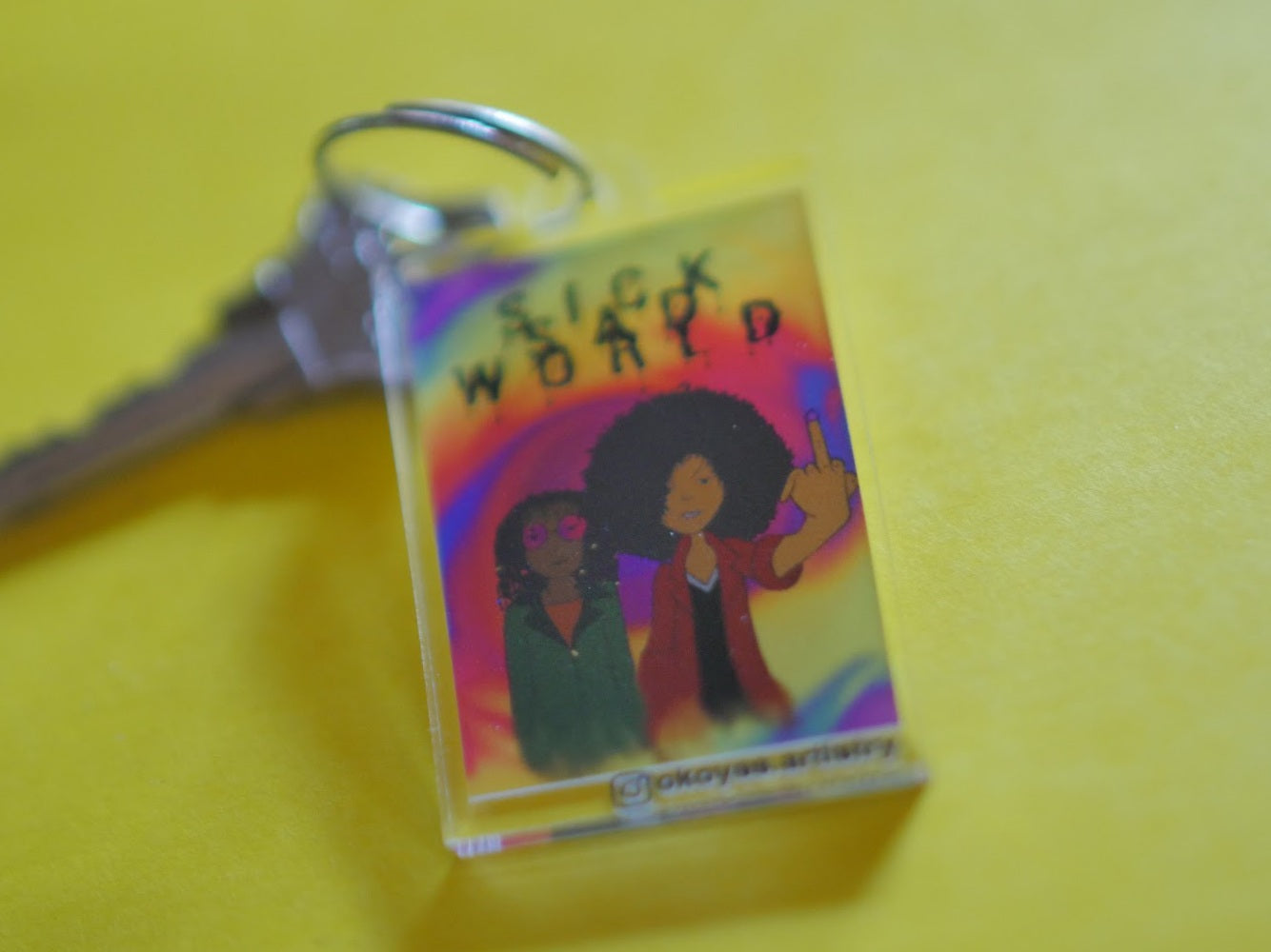 'SICKSADWORLD' Acrylic Charm