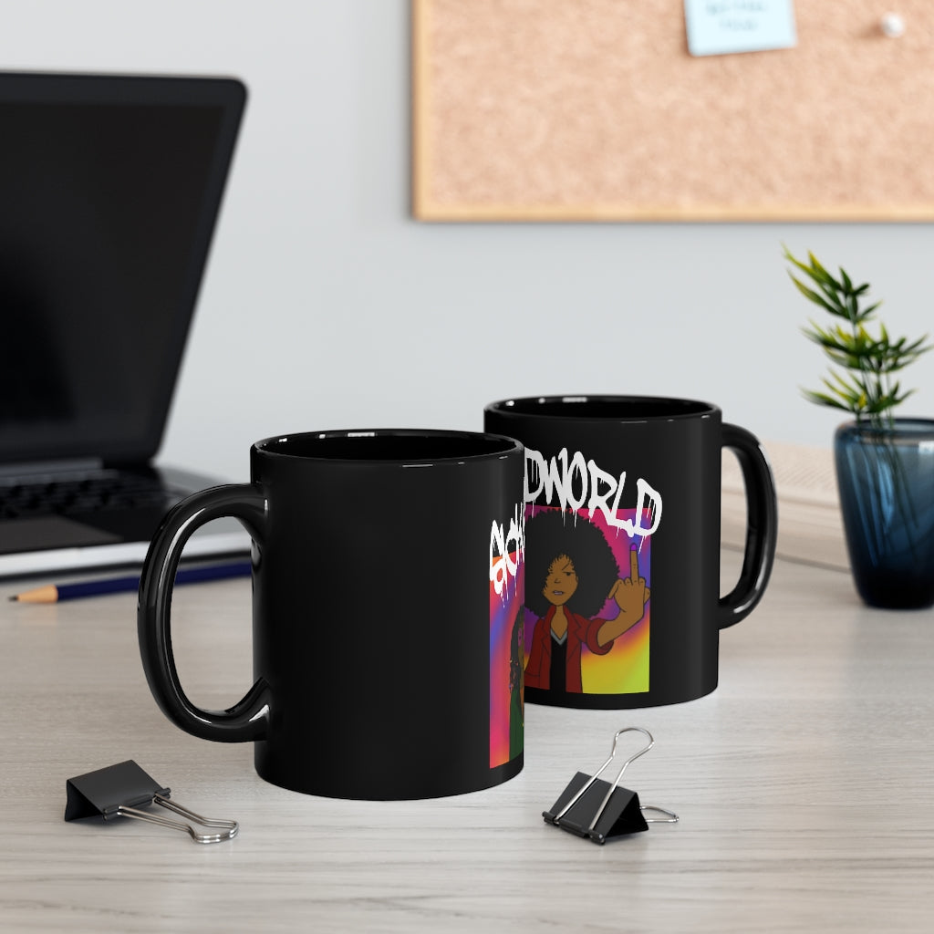 'SICKSADWORLD' 11oz Black Mug