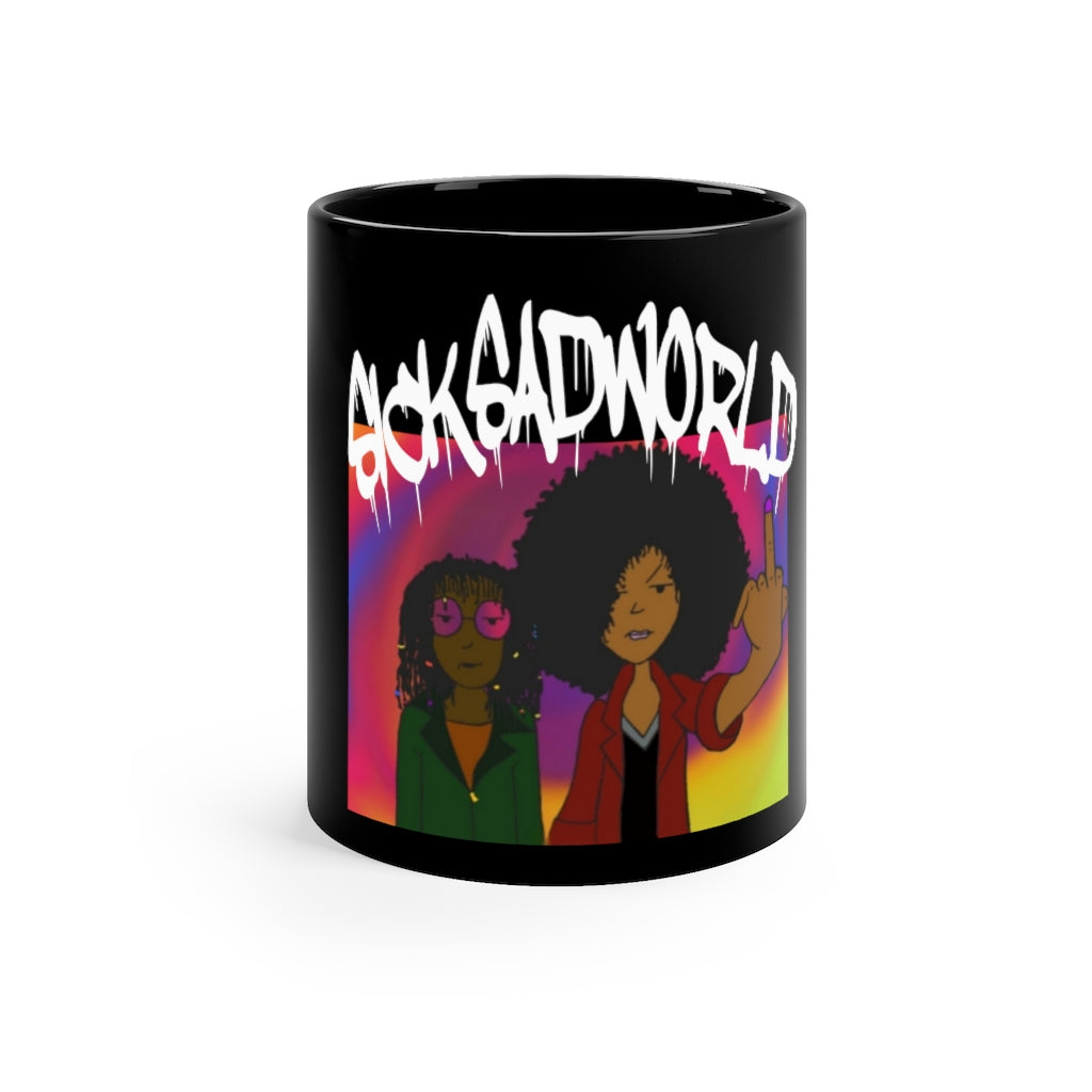 'SICKSADWORLD' 11oz Black Mug