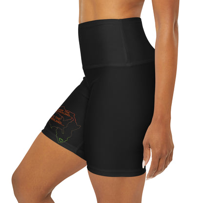 Diasporic Love Collection High Waisted Yoga Shorts