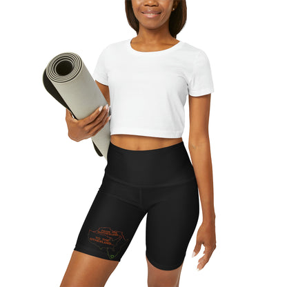 Diasporic Love Collection High Waisted Yoga Shorts