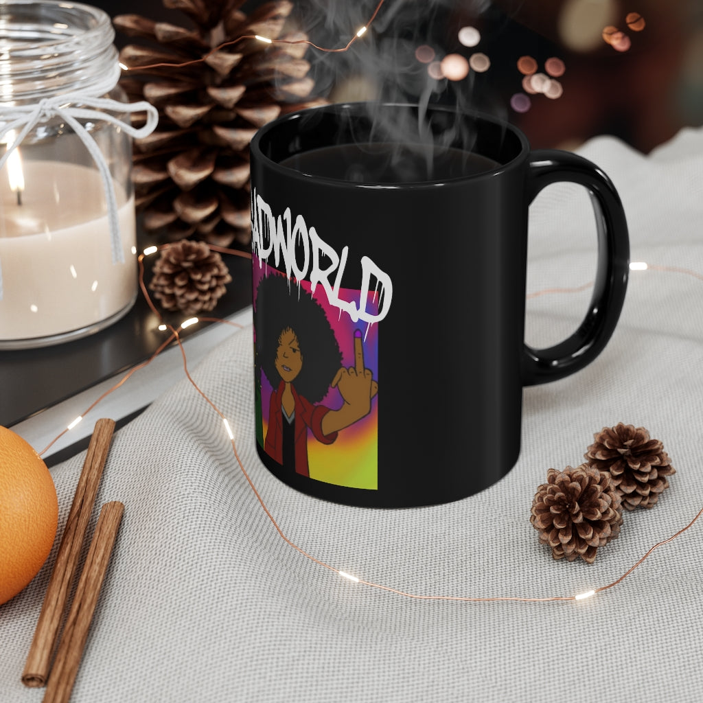 'SICKSADWORLD' 11oz Black Mug