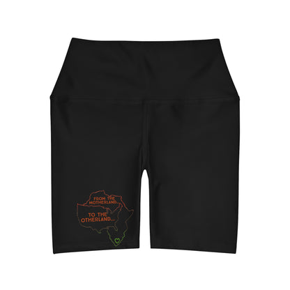 Diasporic Love Collection High Waisted Yoga Shorts